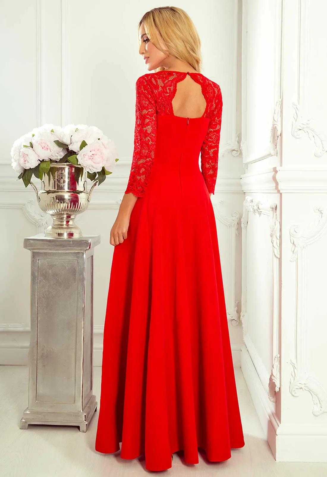 LBD Exclusive Red Amber Maxi Dress - Image 5
