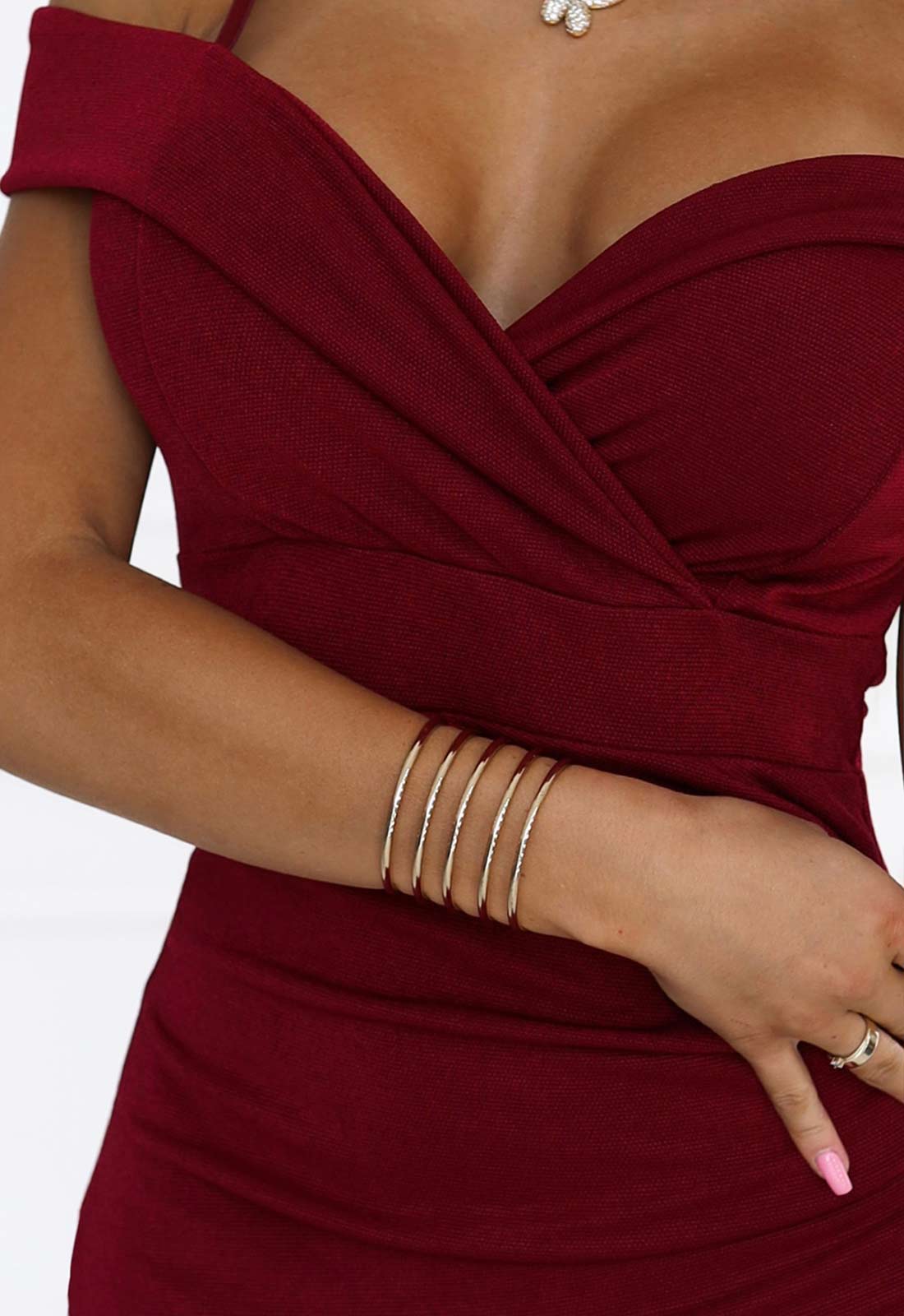 LBD Exclusive Red Callie Cocktail Dress - Image 6