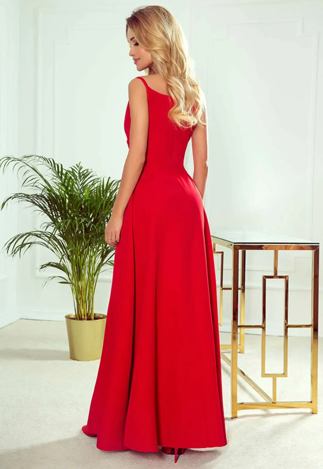 LBD Exclusive Red Chiara Evening Dress - Image 5