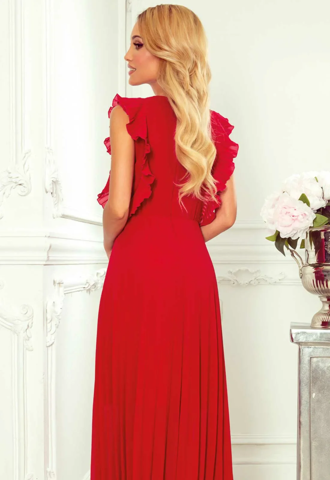 LBD Exclusive Red Emily Wedding Guest Dress - Image 2