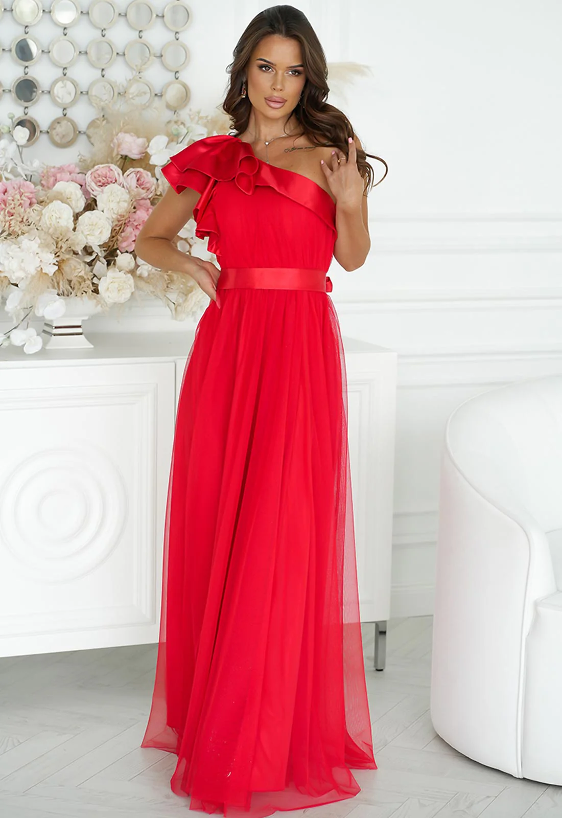 LBD Exclusive Red Midnight Strikes Maxi Dress - Image 4