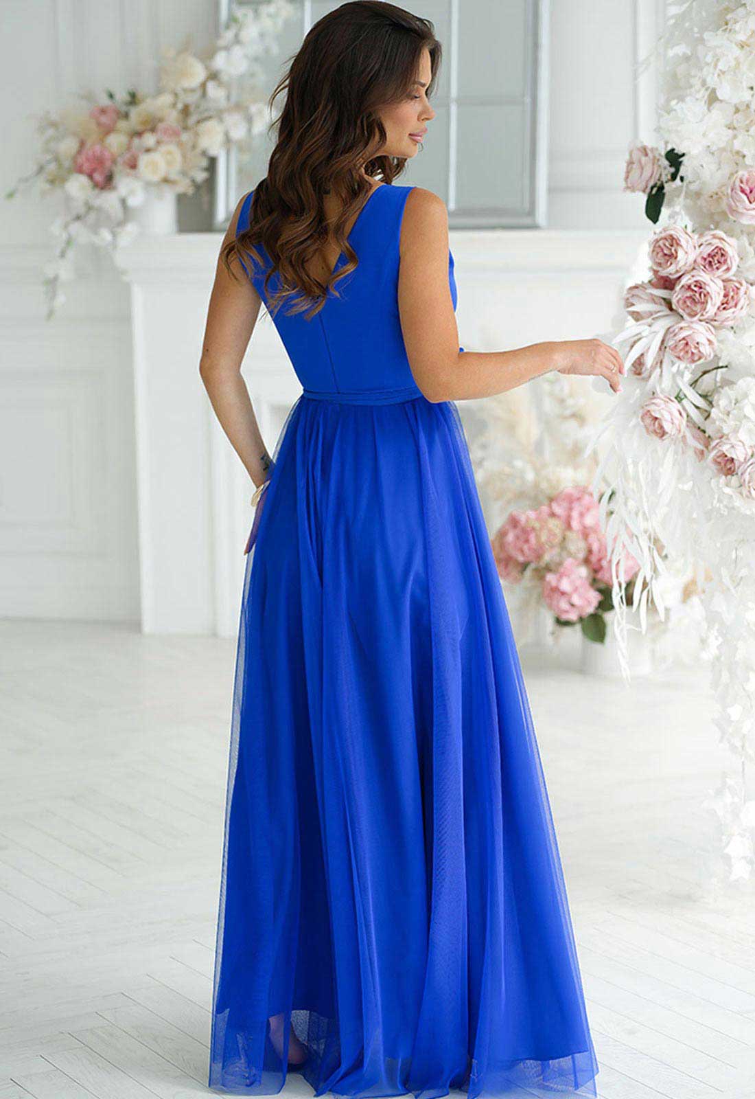 LBD Exclusive Royal Blue Angelina Tulle Dress - Image 9