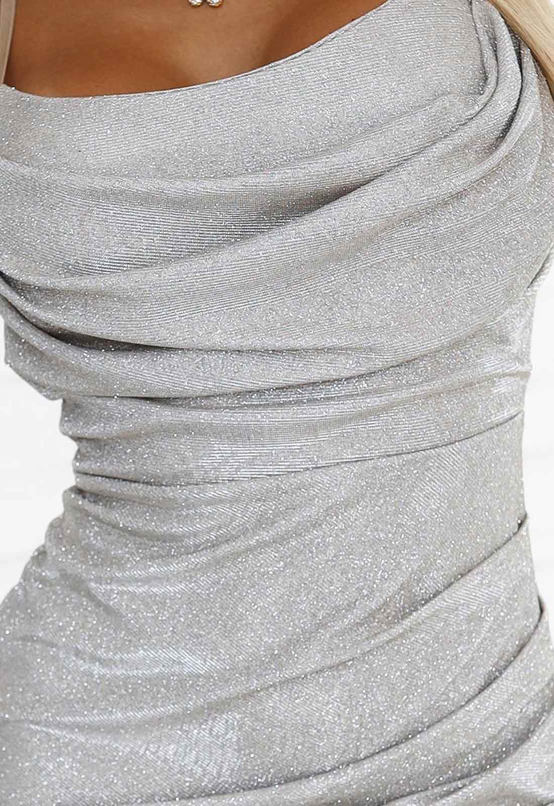 LBD Exclusive Silver Cosimas Dress - Image 6