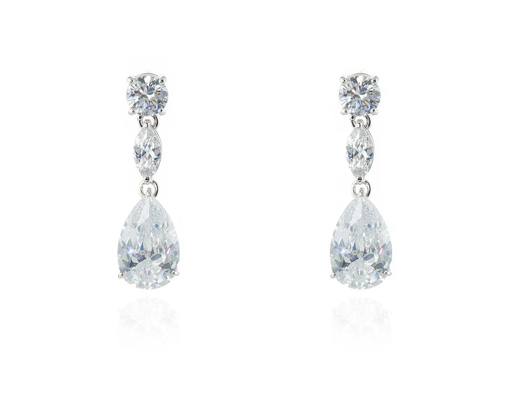 Cachet London Maxine Silver Drop Earrings
