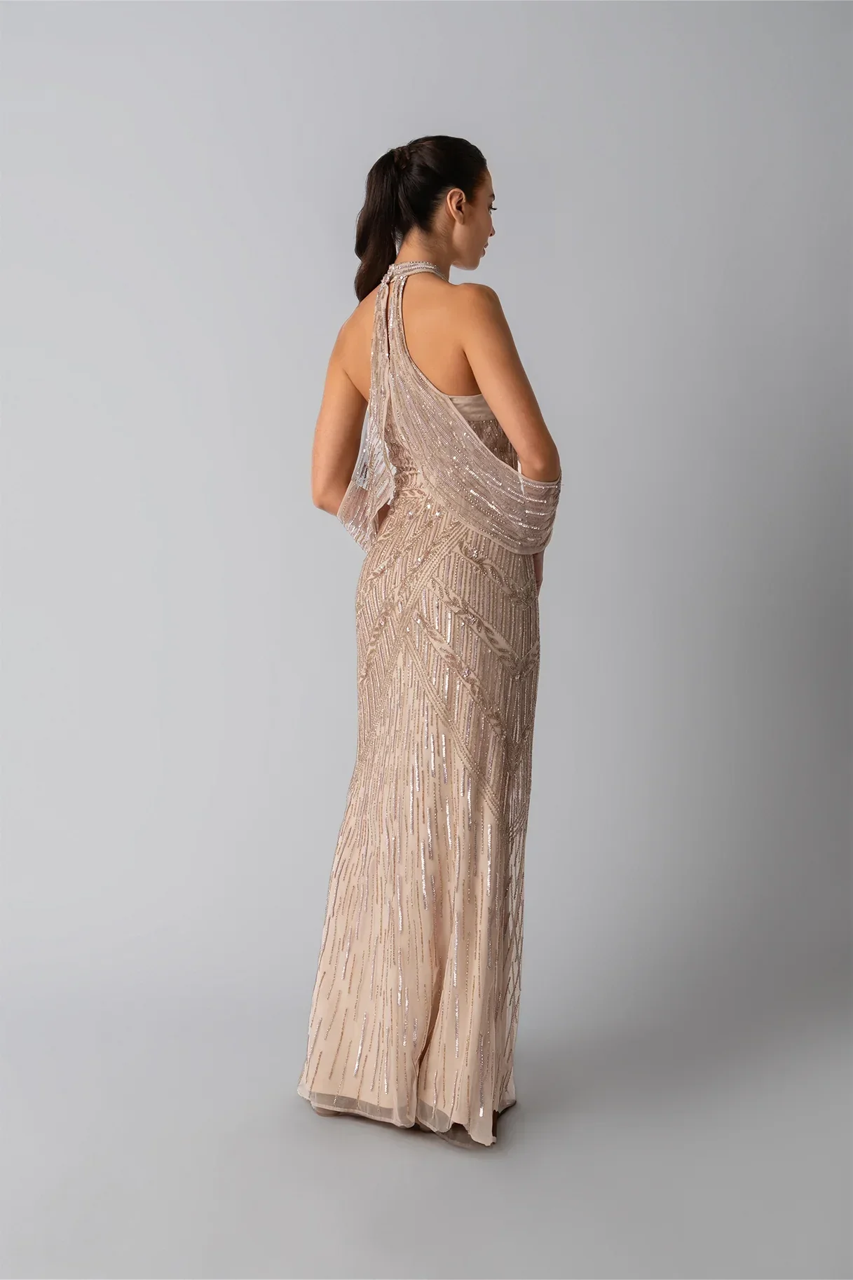 Raishma Couture Nude Mia Nude Gown - Image 3