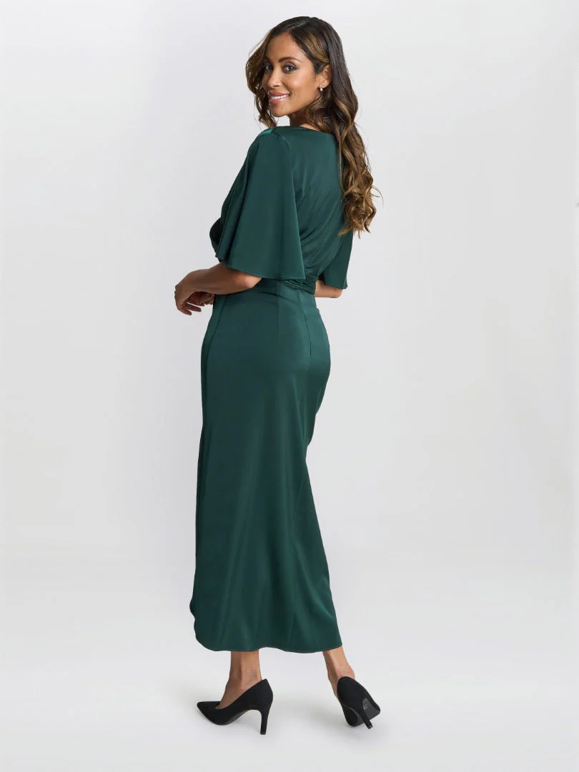 Gina Bacconi Misha V Neck Midi Dress - Image 2