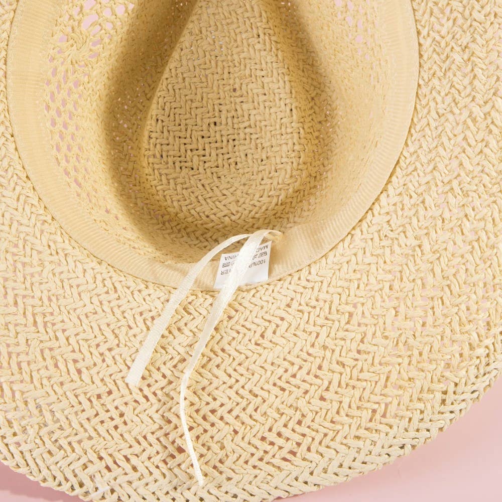Natural Straw Cowboy Hat: KH - Image 6