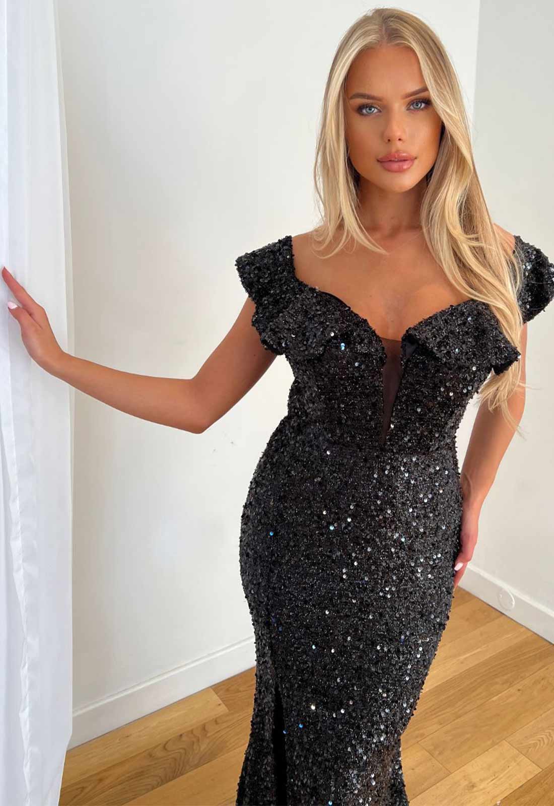 Nazz Collection Black Eclipse Maxi Dress - Image 3