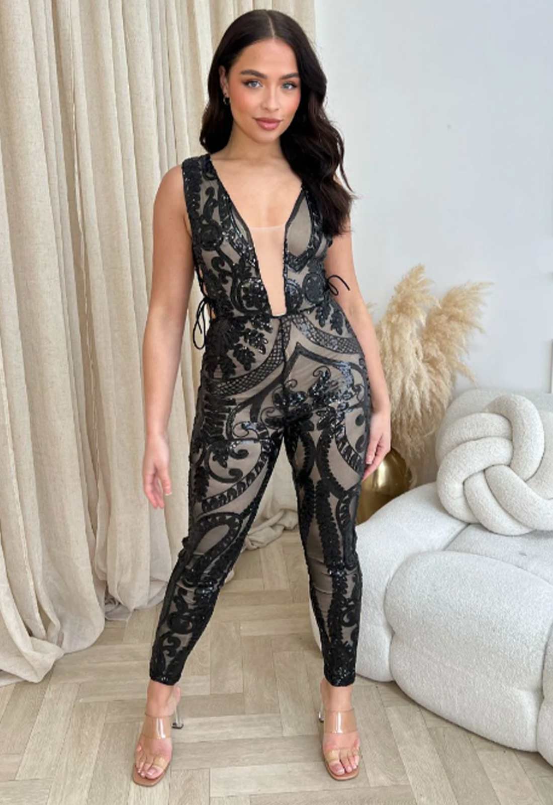Nazz Collection Black Epic Sequin Jumpsuit - Image 5