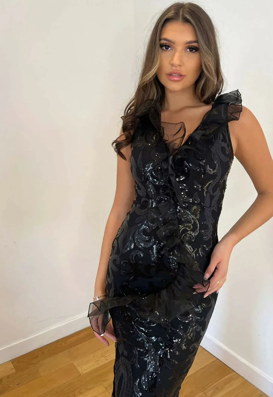 Nazz Collection Black Fairytale Maxi Dress - Image 4