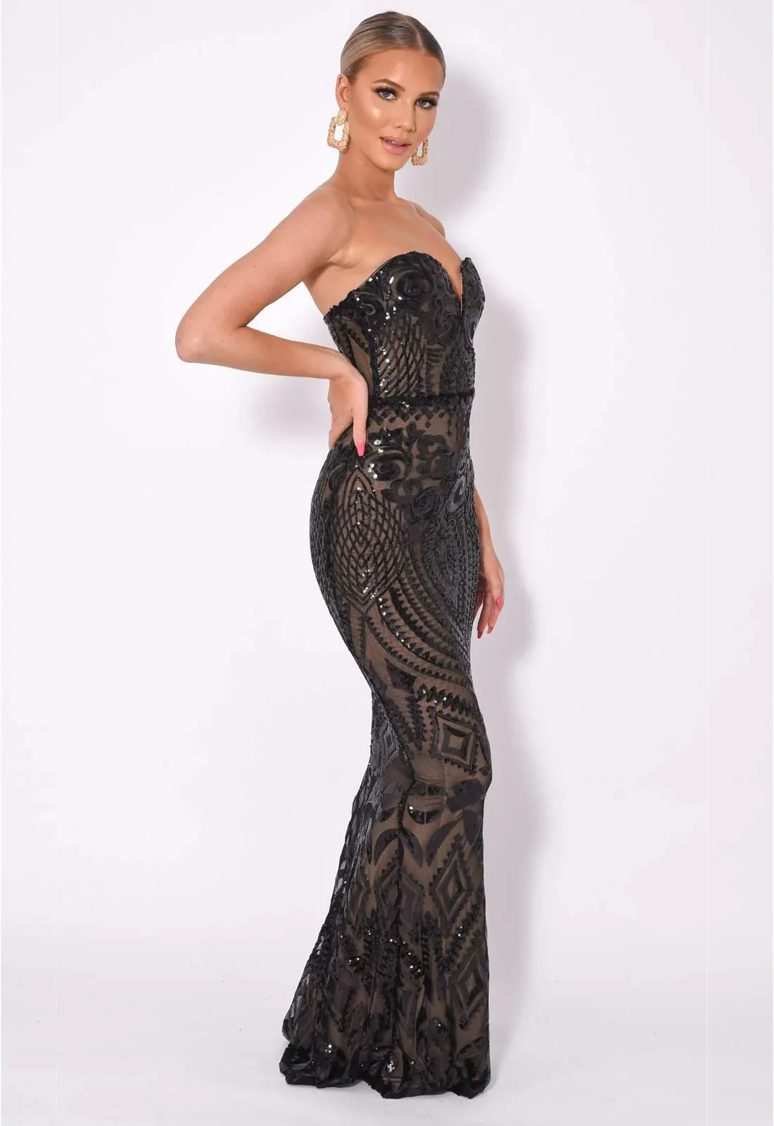 NAZZ Collection Black Kenza Maxi Dress - Image 3