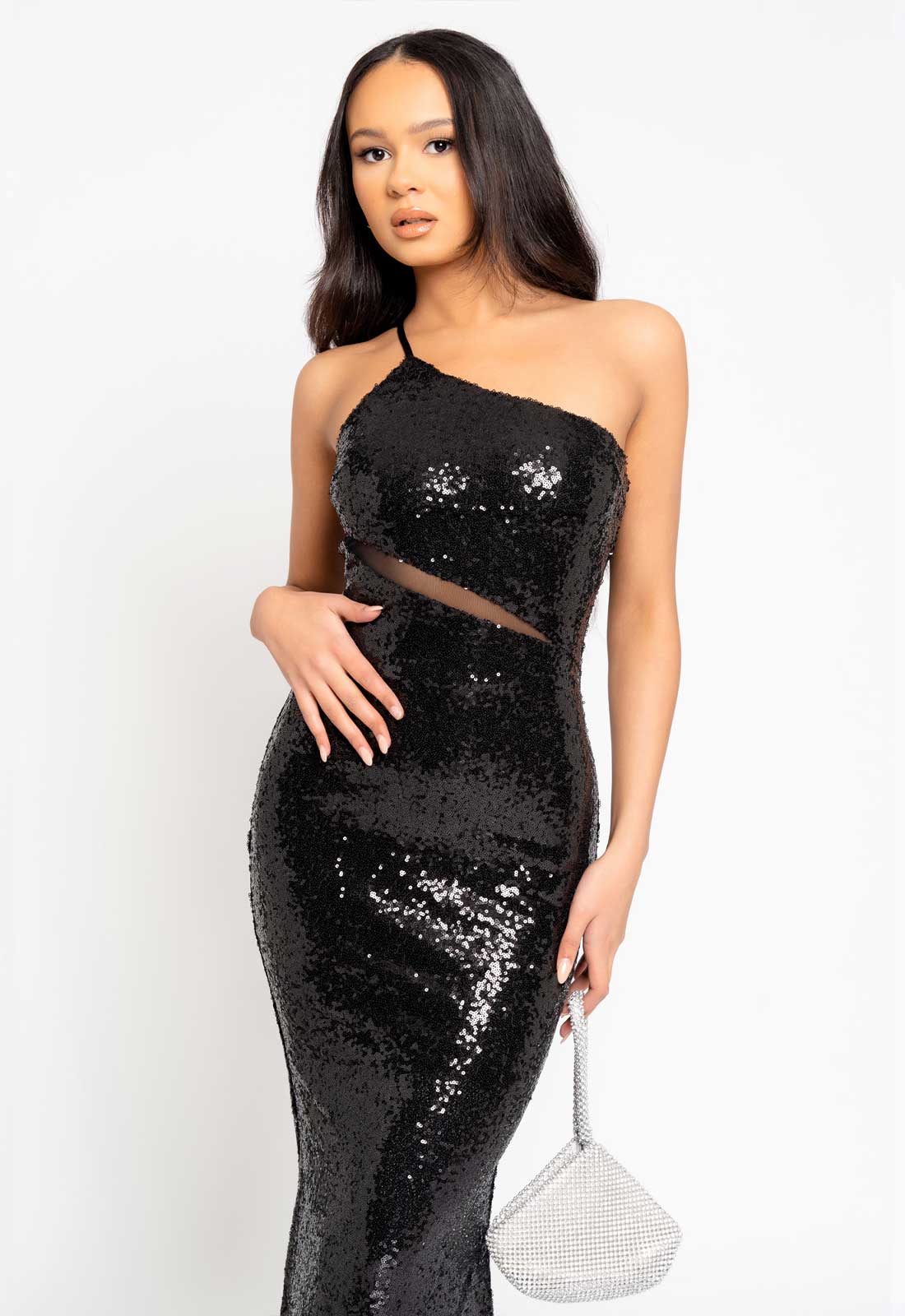 Nazz Collection Black Phantasy Sequin Maxi Dress - Image 5