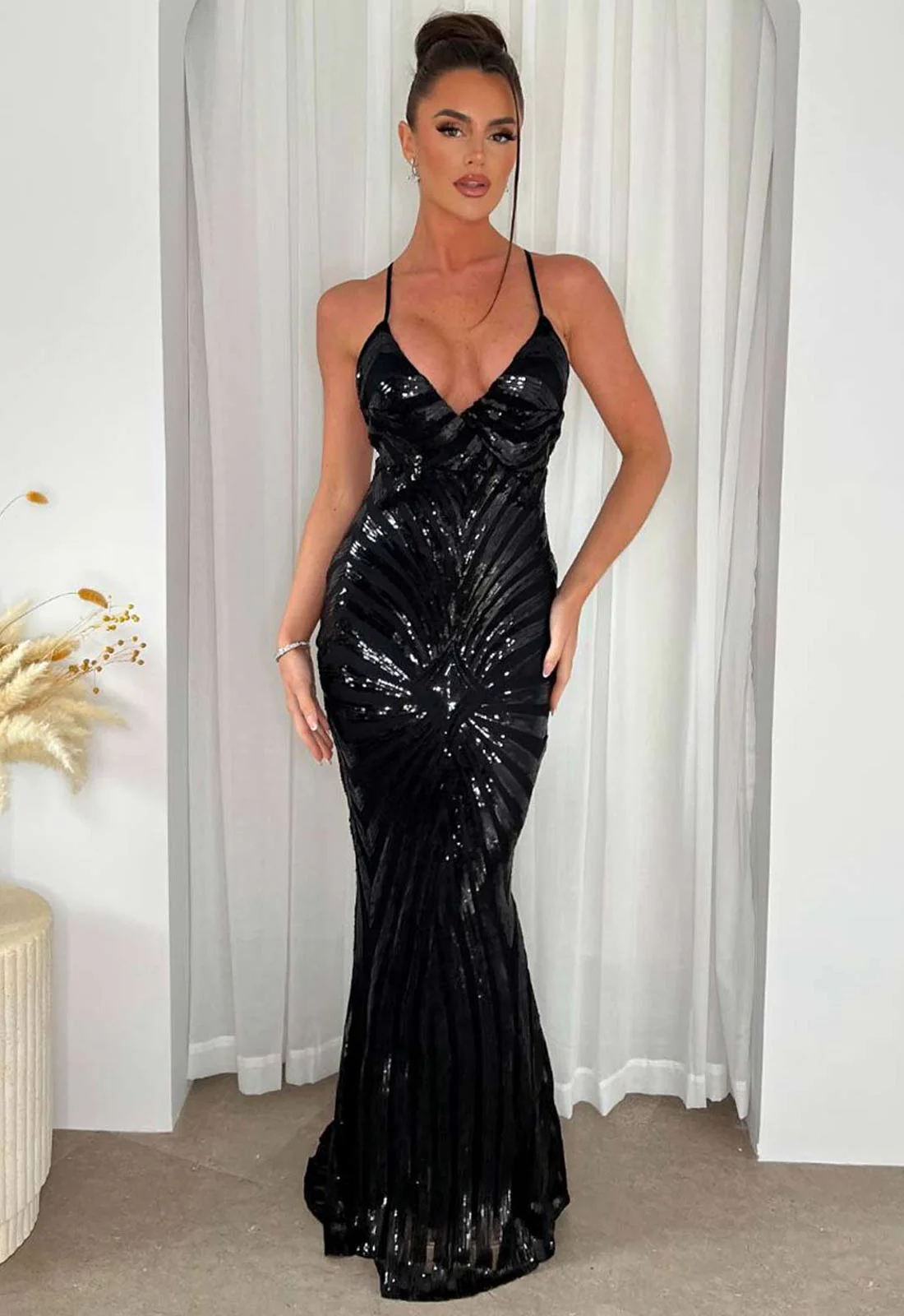 Nazz Collection Black Timeless Fishtail Maxi Dress - Image 7