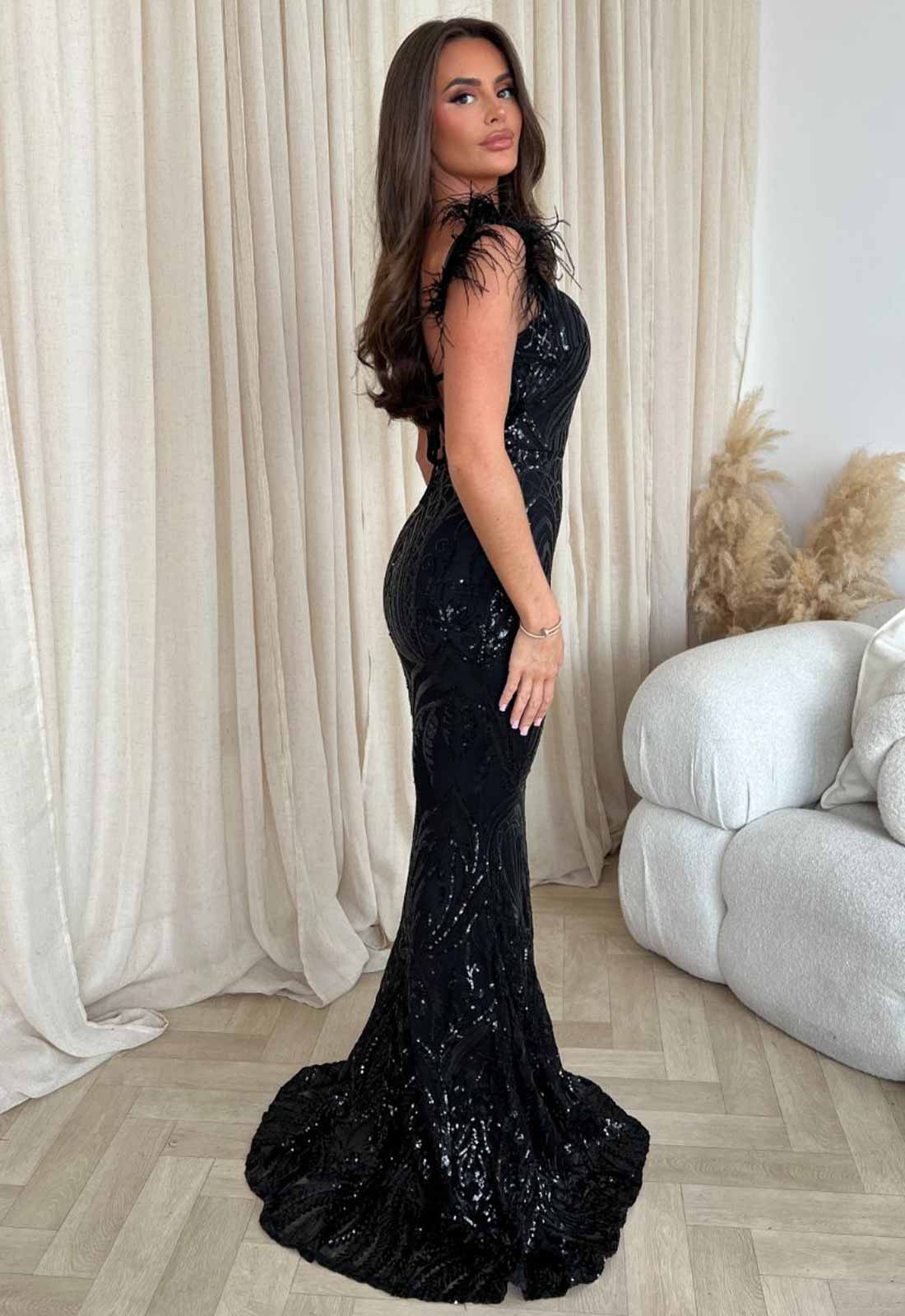 Nazz Collection Black Trophy Maxi Dress - Image 3