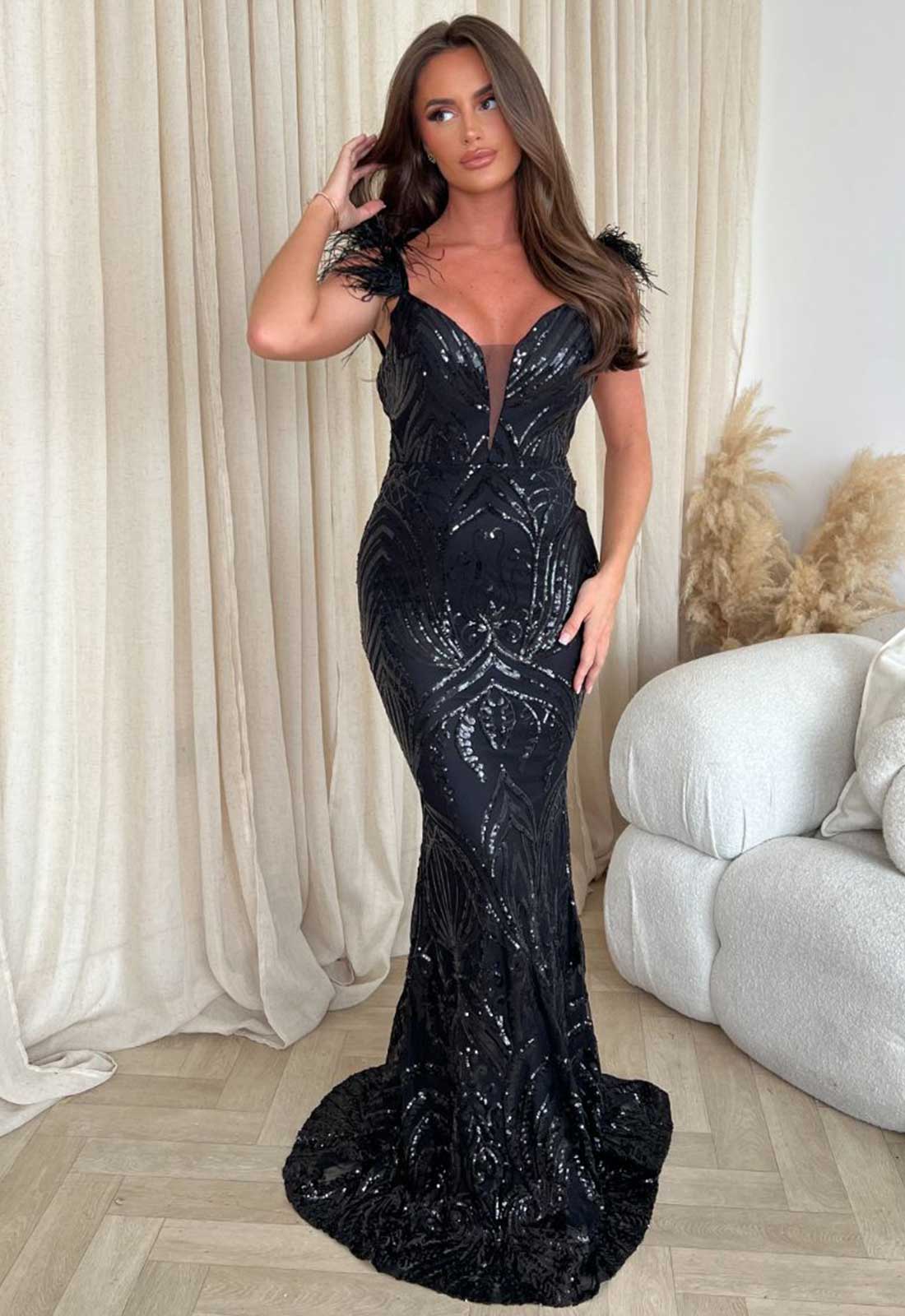 Nazz Collection Black Trophy Maxi Dress - Image 5