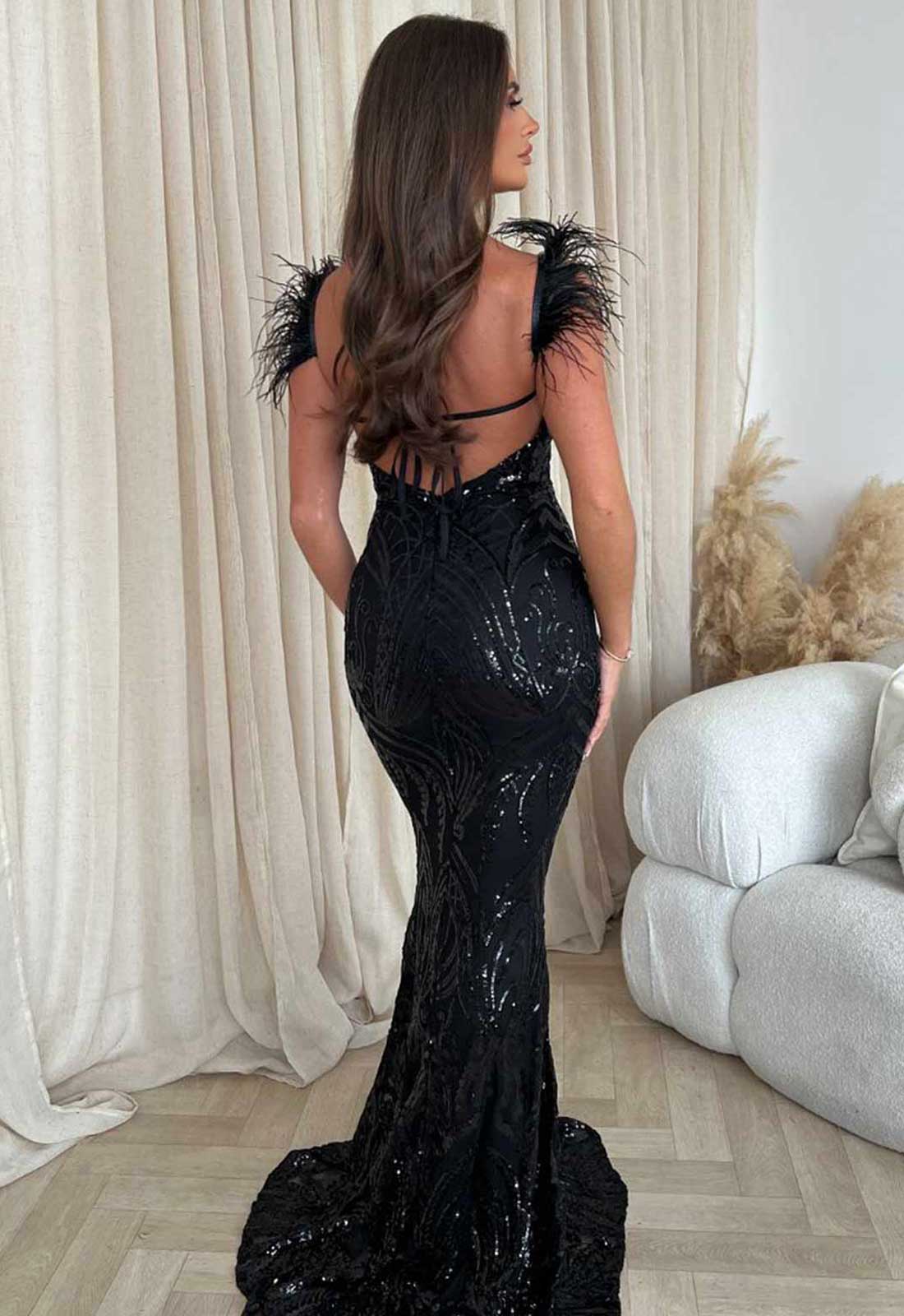 Nazz Collection Black Trophy Maxi Dress - Image 7