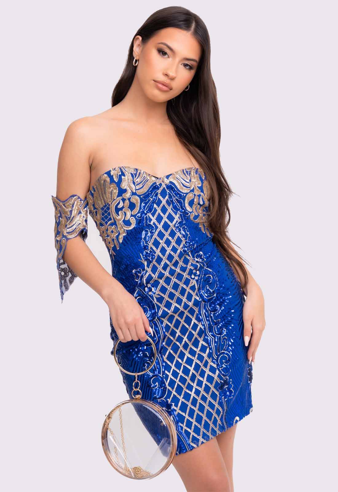 Nazz Collection Blue Rumour Mini Dress - Image 3