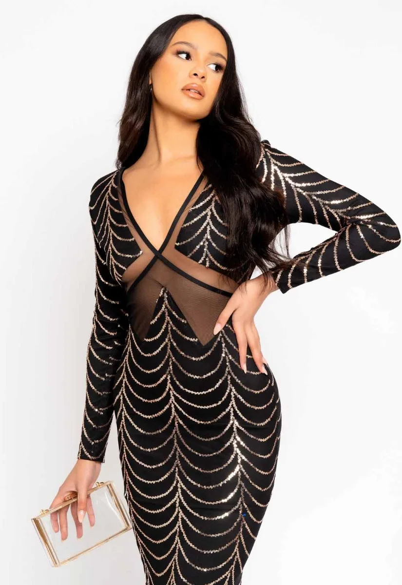 Nazz Collection Gold Darkest Secret Maxi Dress - Image 8
