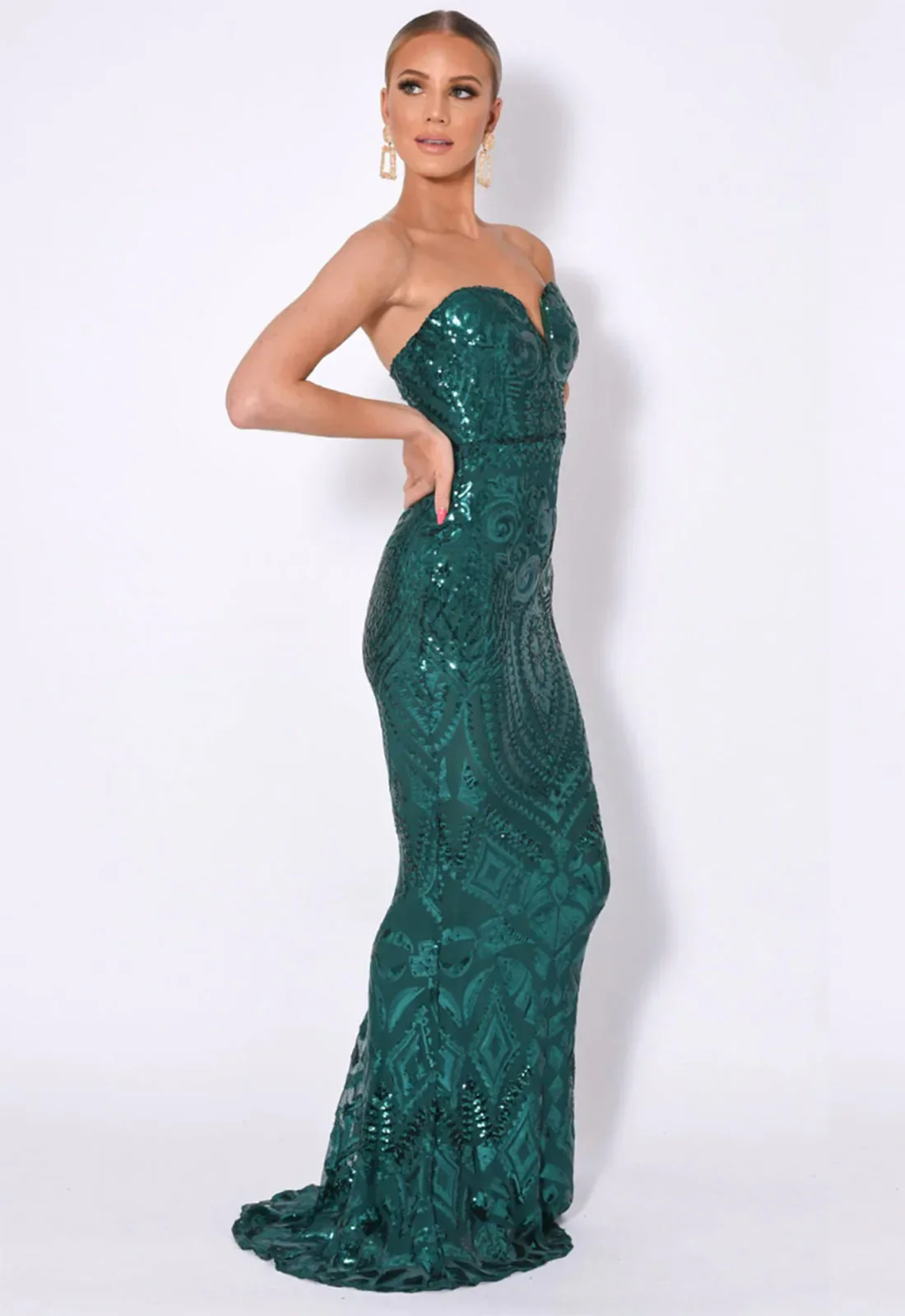 Nazz Collection Green Kenza Maxi Dress - Image 3