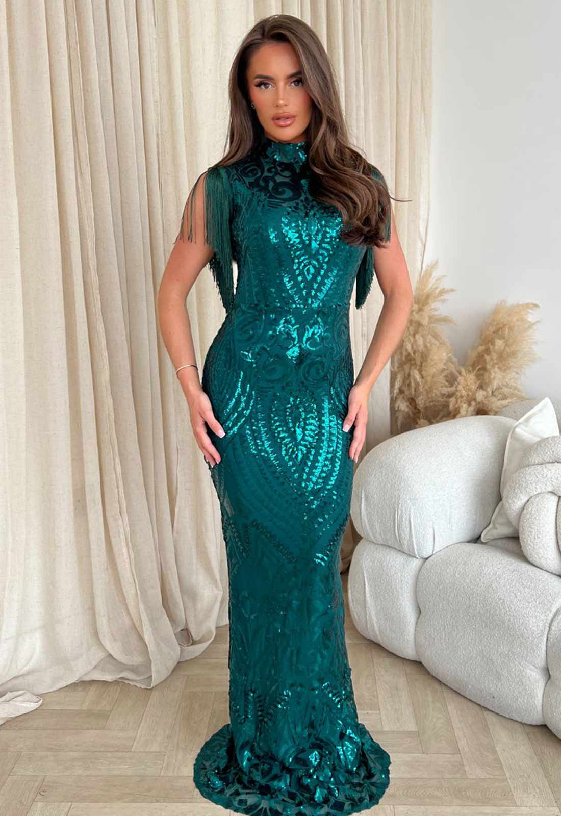Nazz Collection Green Magic Maxi Dress - Image 9