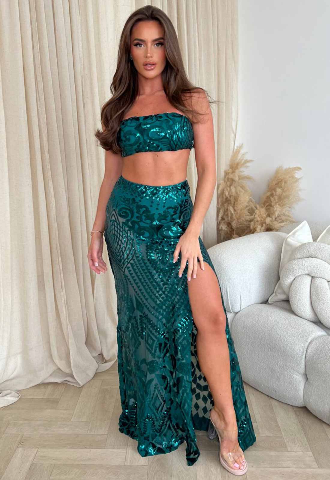 Nazz Collection Green Shakira Two Piece - Image 2