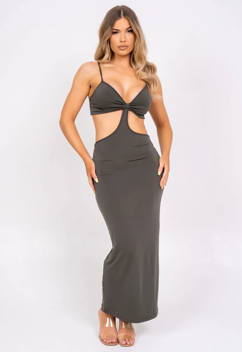 Nazz Collection Khaki Over It Maxi Dress - Image 14