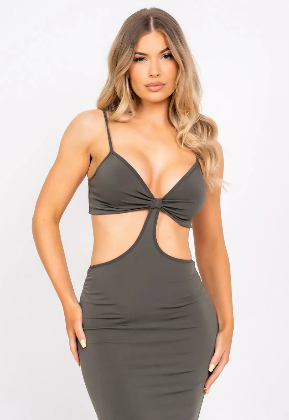 Nazz Collection Khaki Over It Maxi Dress - Image 7