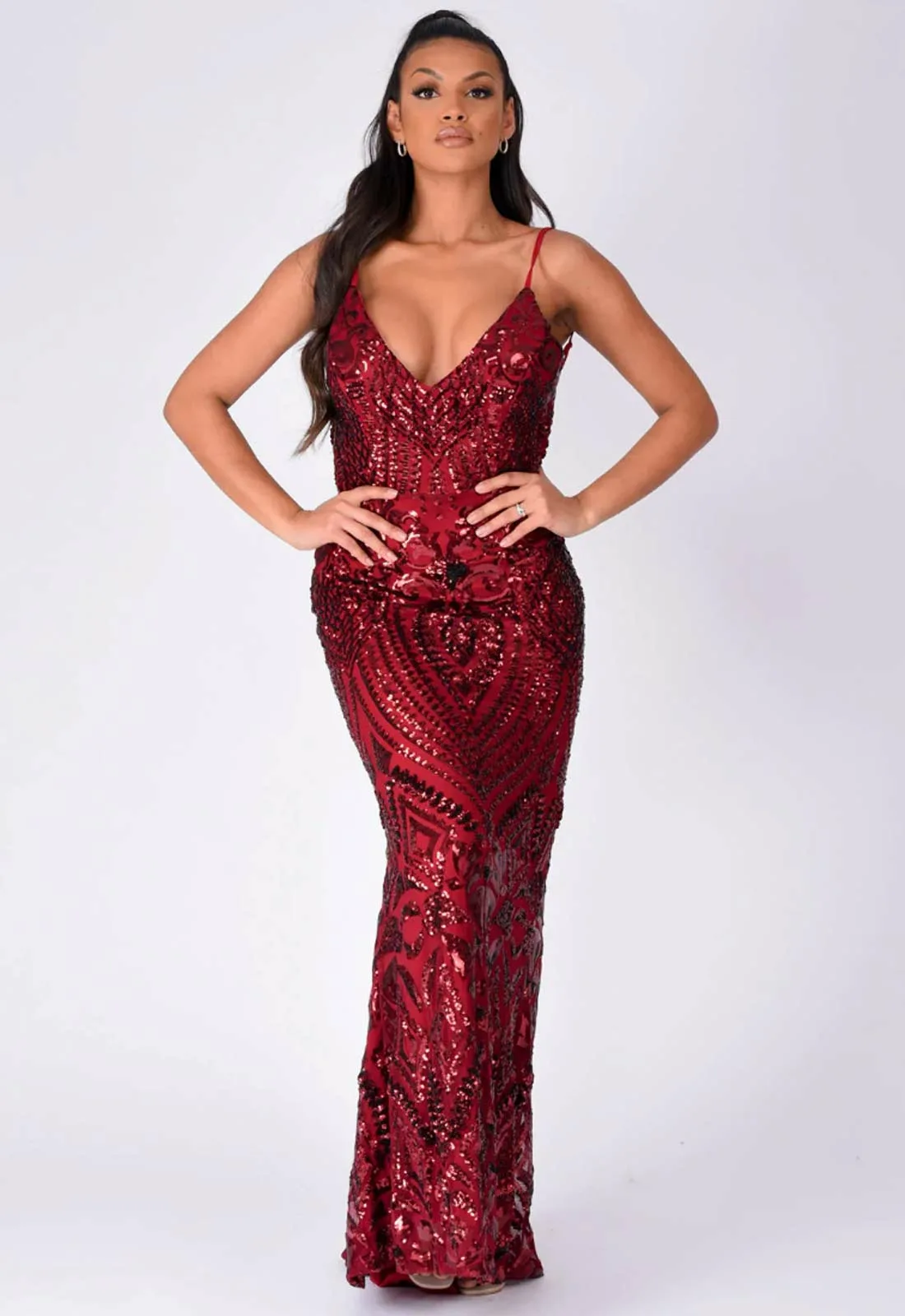 Nazz Collection Red Spotlight Maxi Dress - Image 3