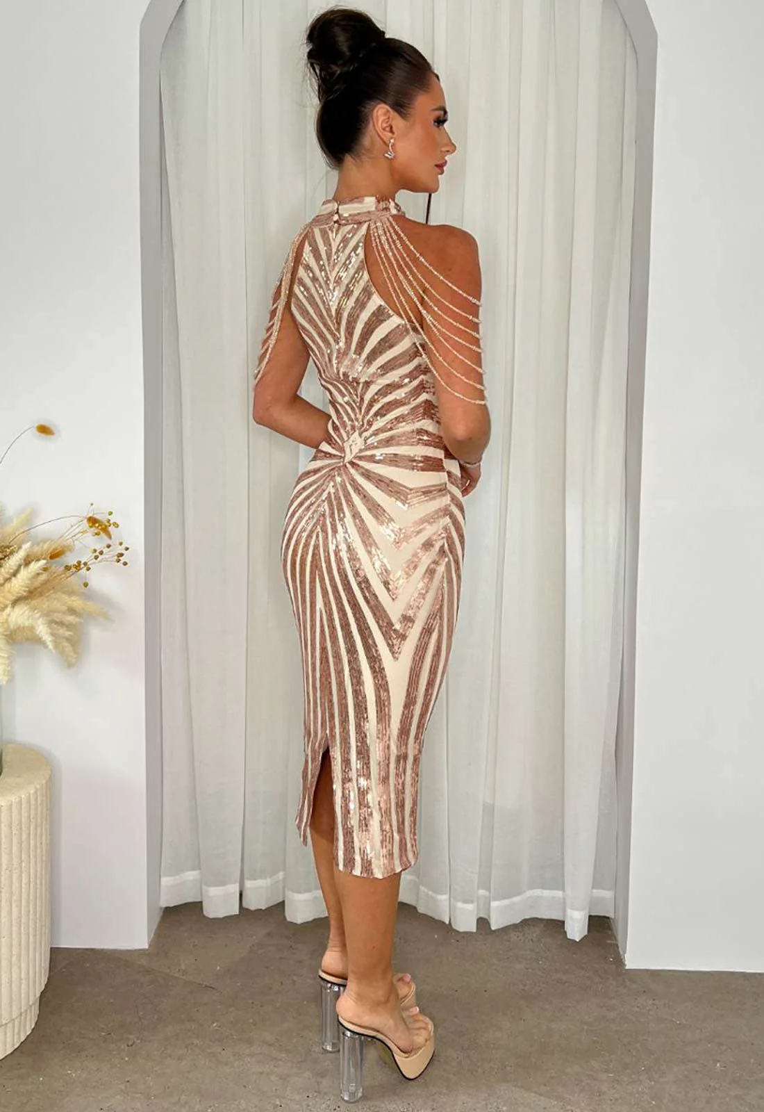 Nazz Collection Rose Gold Alora Party Dress - Image 2