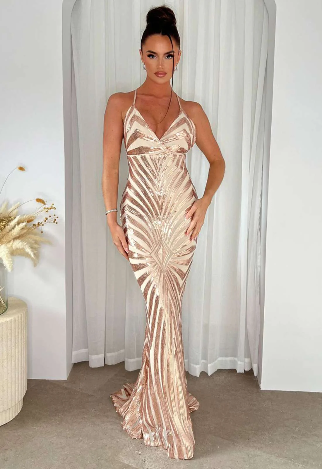 NAZZ Collection Rose Gold Timeless Maxi Dress - Image 3