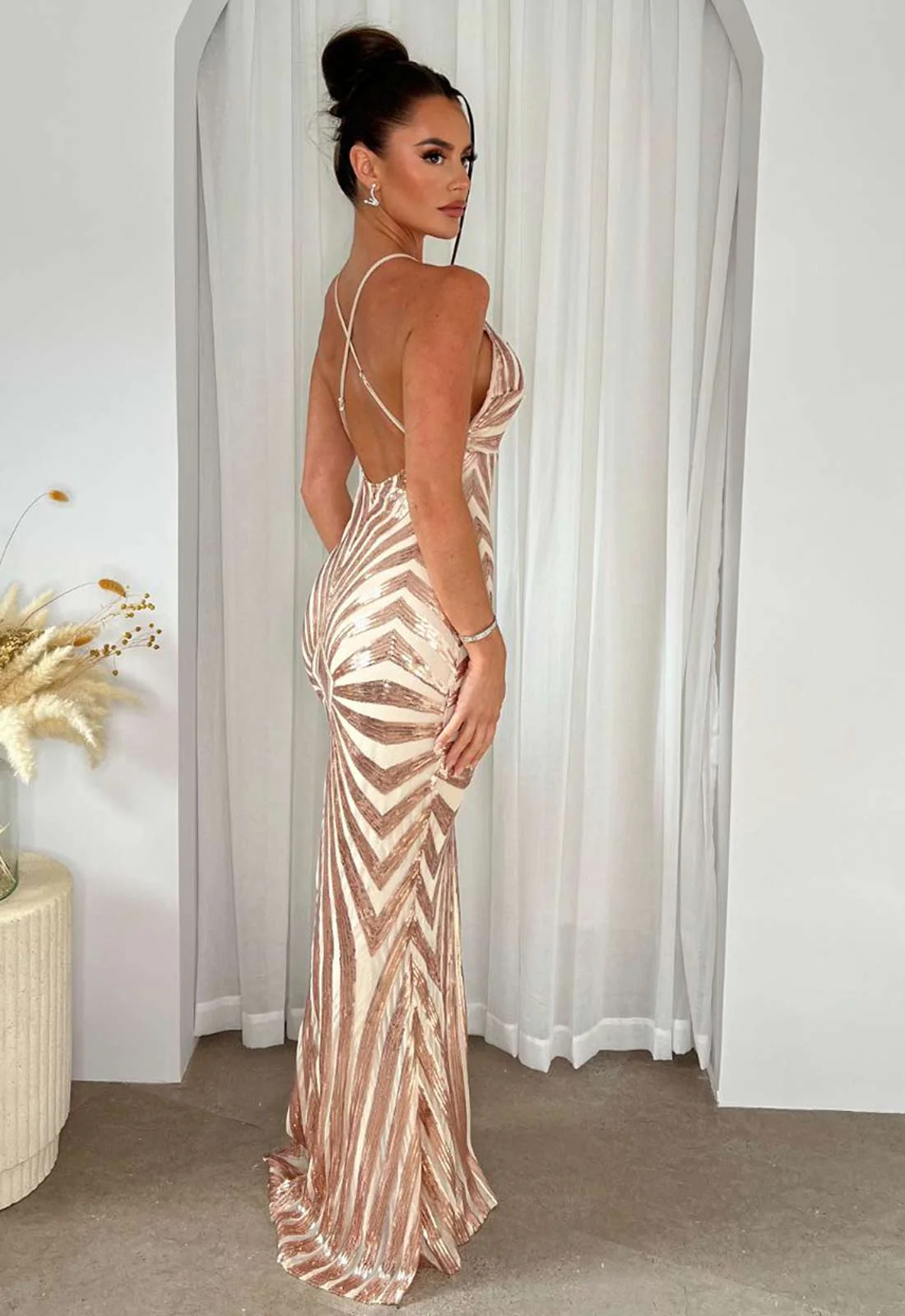 NAZZ Collection Rose Gold Timeless Maxi Dress - Image 4