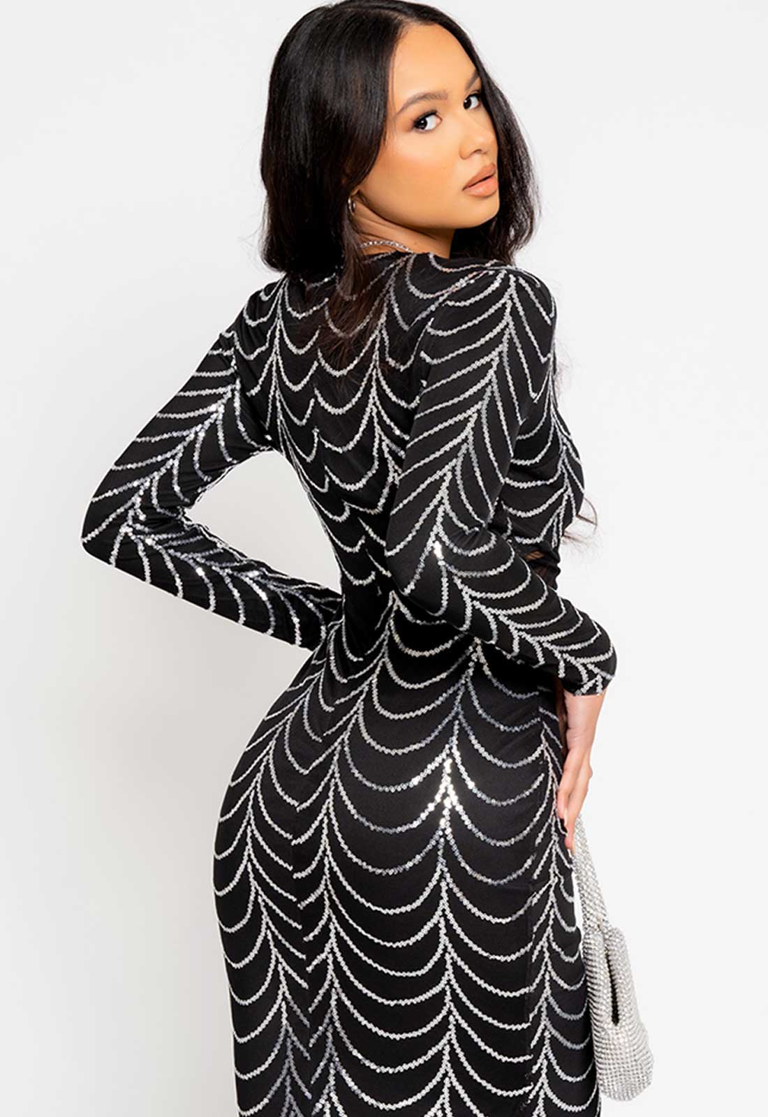 Nazz Collection Silver Darkest Secret Maxi Dress - Image 2