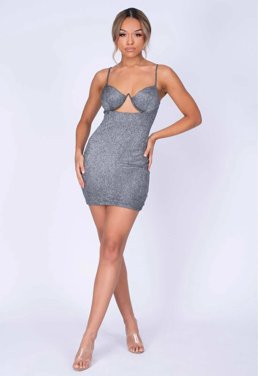 Nazz Collection Silver London Bodycon Dress - Image 5