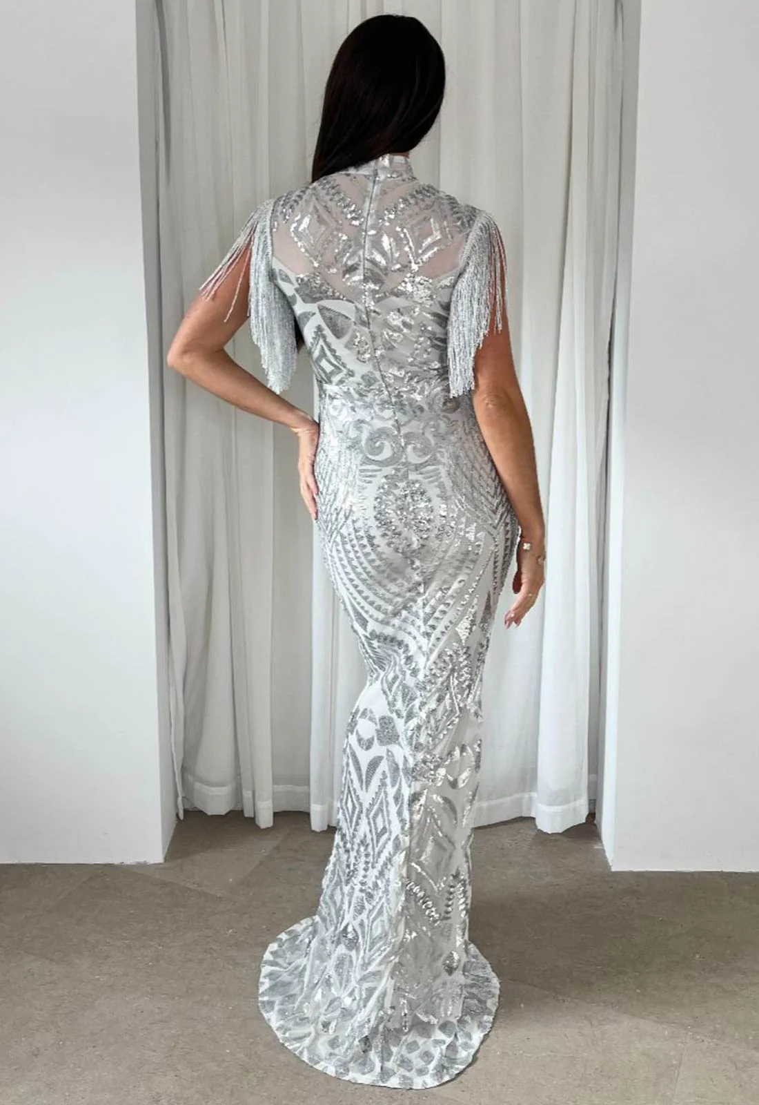 Nazz Collection Silver Magic Maxi Dress - Image 3