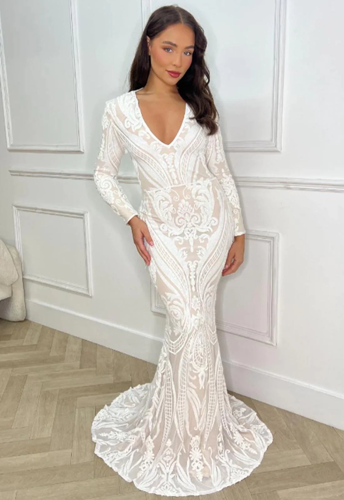 Nazz Collection White Arabella Evening Gown - Image 2