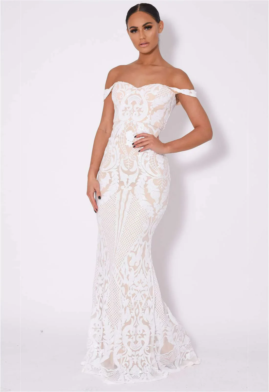 Nazz Collection White Layali Maxi Dress