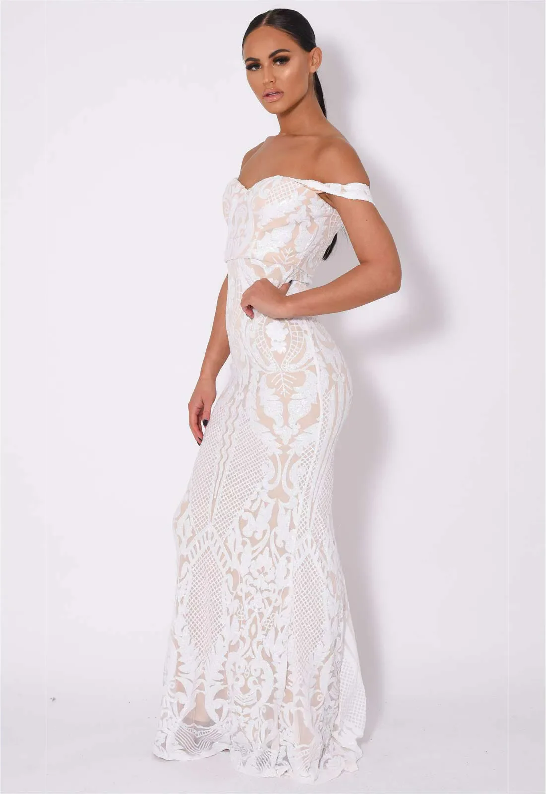 Nazz Collection White Layali Maxi Dress - Image 3