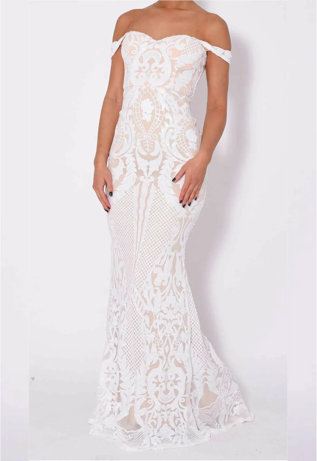Nazz Collection White Layali Maxi Dress - Image 4