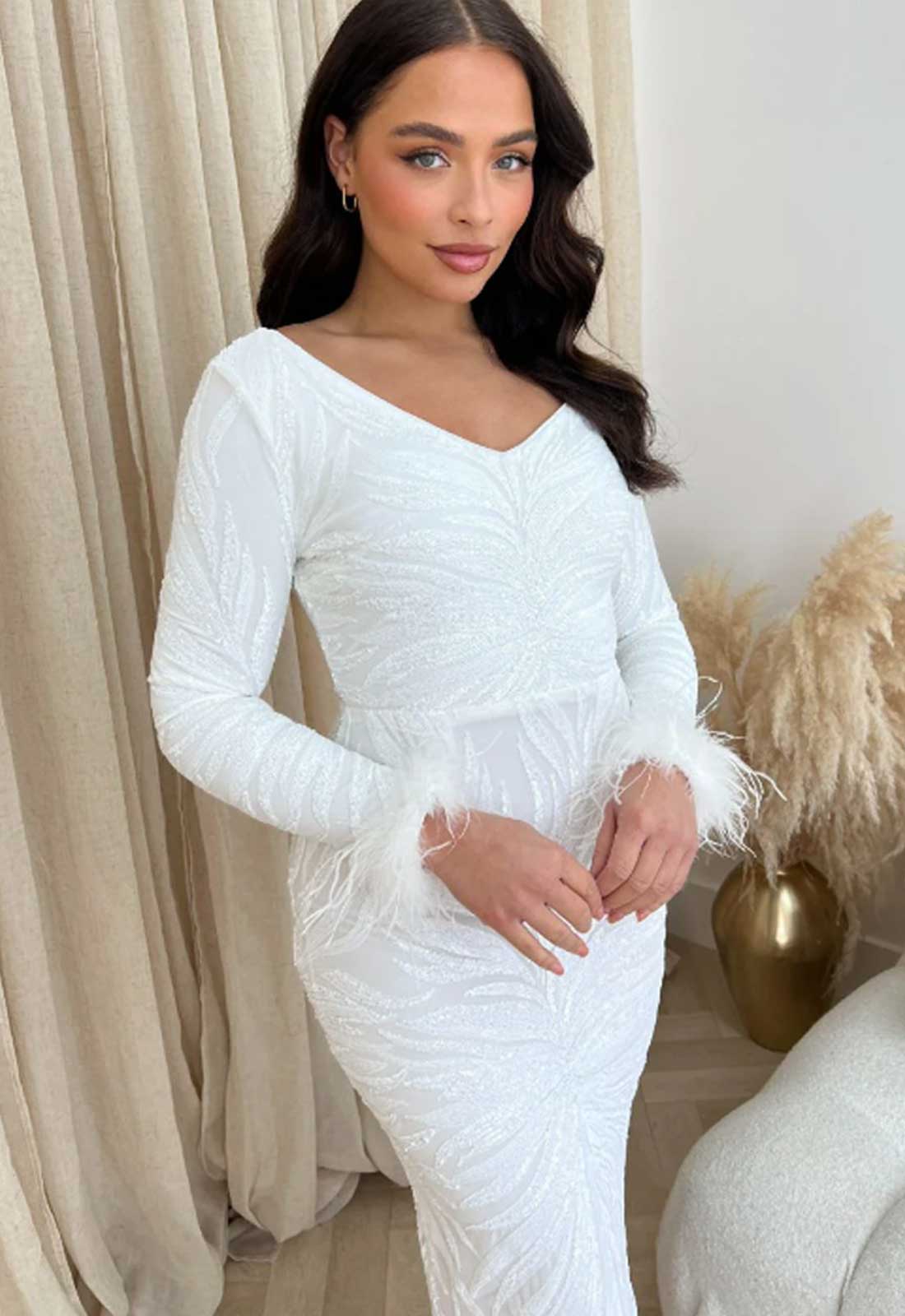 Nazz Collection White Luminous Maxi Dress - Image 2