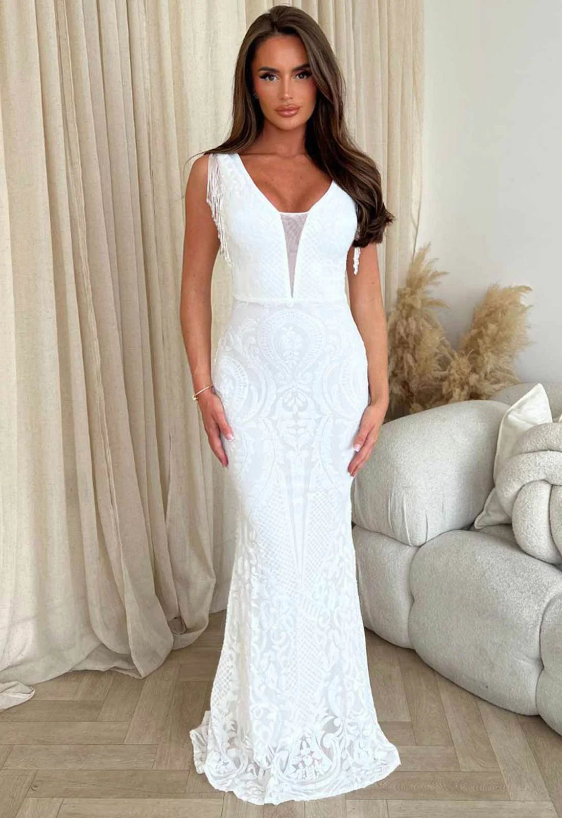 Nazz Collection White Mesmerised Maxi Dress - Image 3