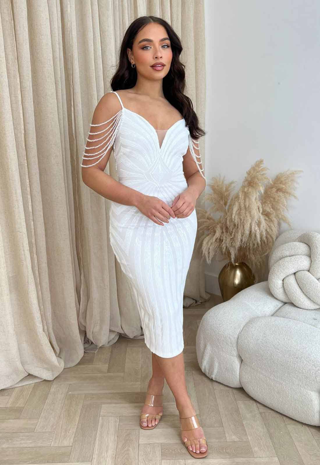 Nazz Collection White Promise Cocktail Dress - Image 2