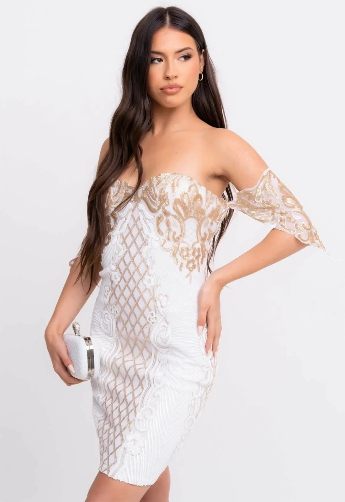Nazz Collection White Rumour Mini Dress - Image 3