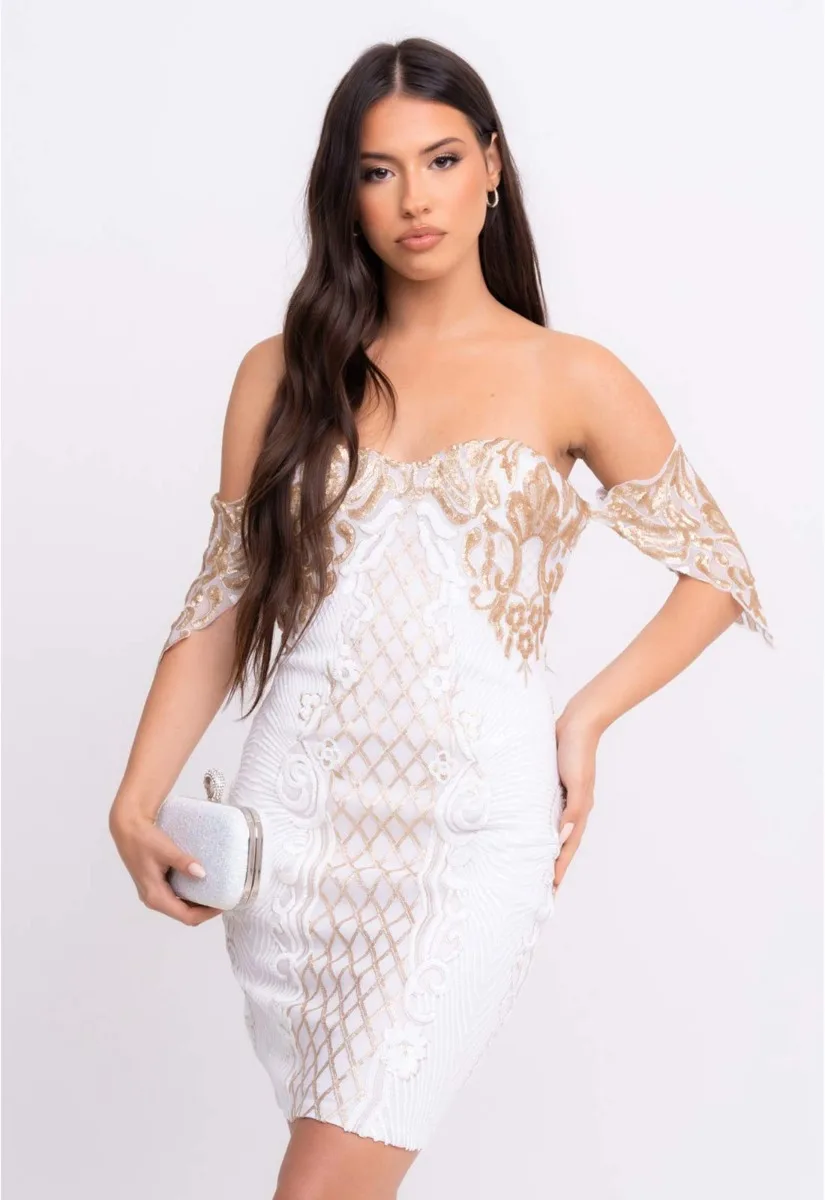 Nazz Collection White Rumour Mini Dress - Image 7