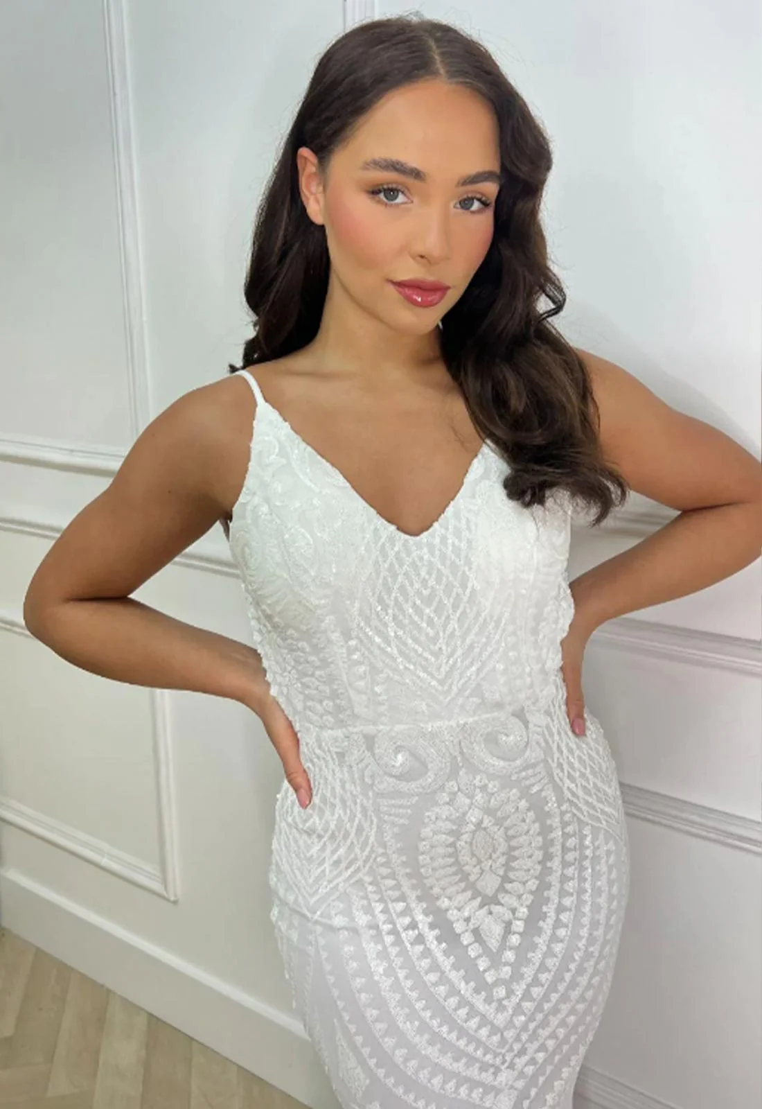 Nazz Collection White Spotlight Evening Gown - Image 4