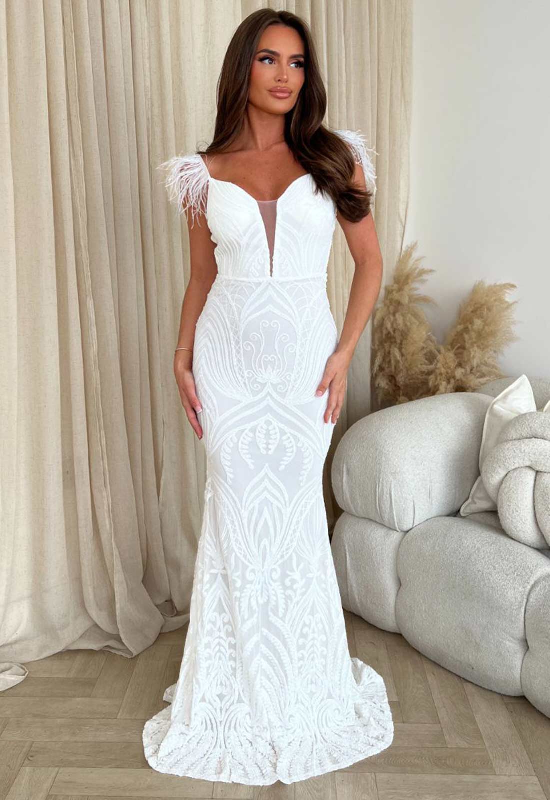 Nazz Collection White Trophy Maxi Dress - Image 5