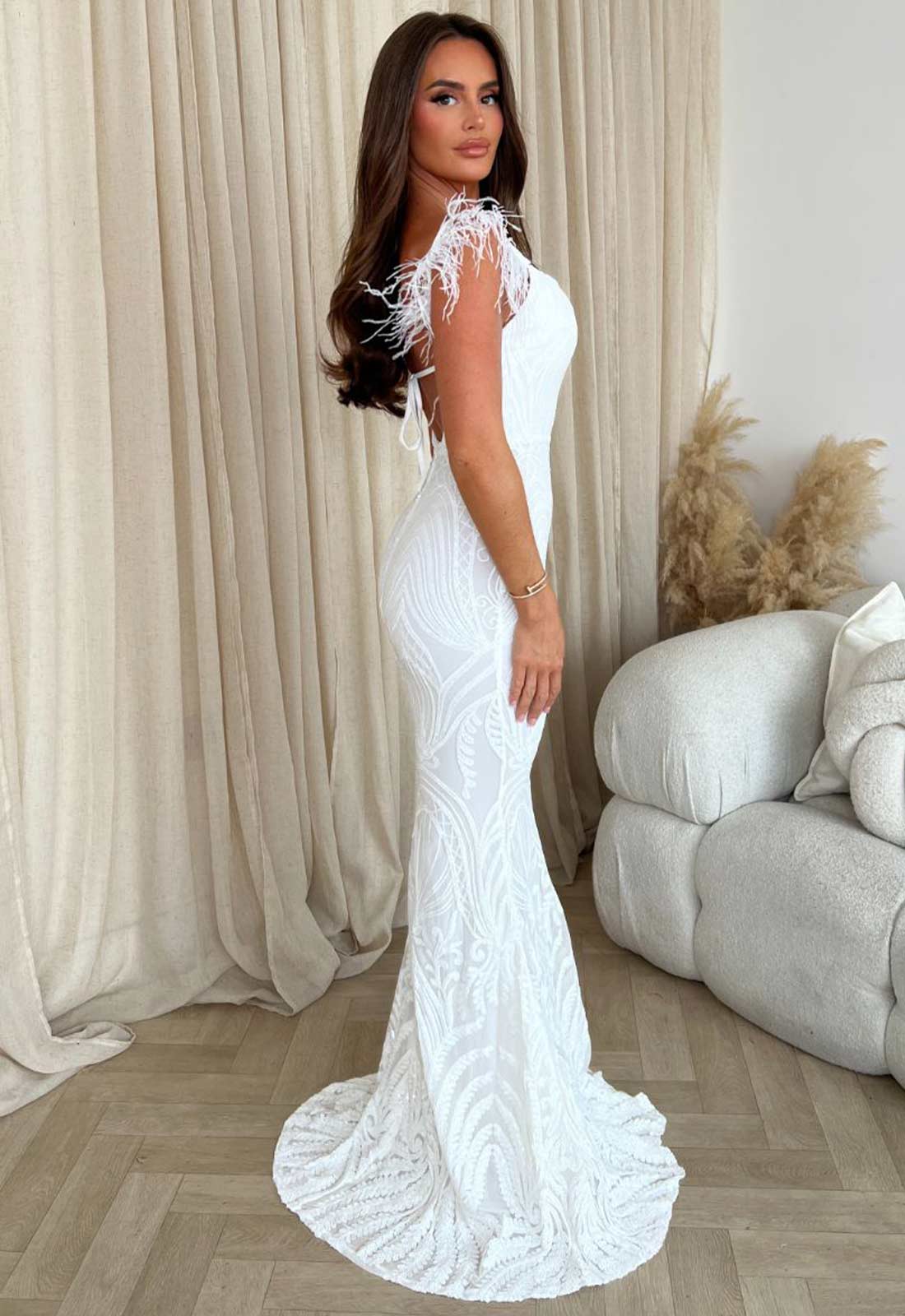 Nazz Collection White Trophy Maxi Dress - Image 7