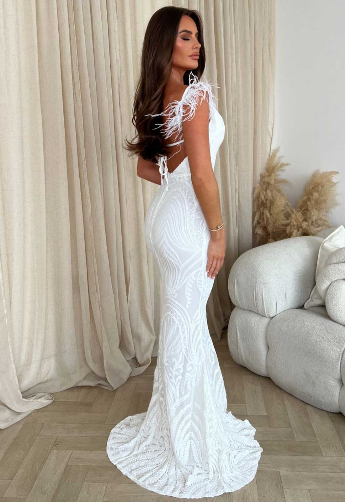 Nazz Collection White Trophy Maxi Dress - Image 8