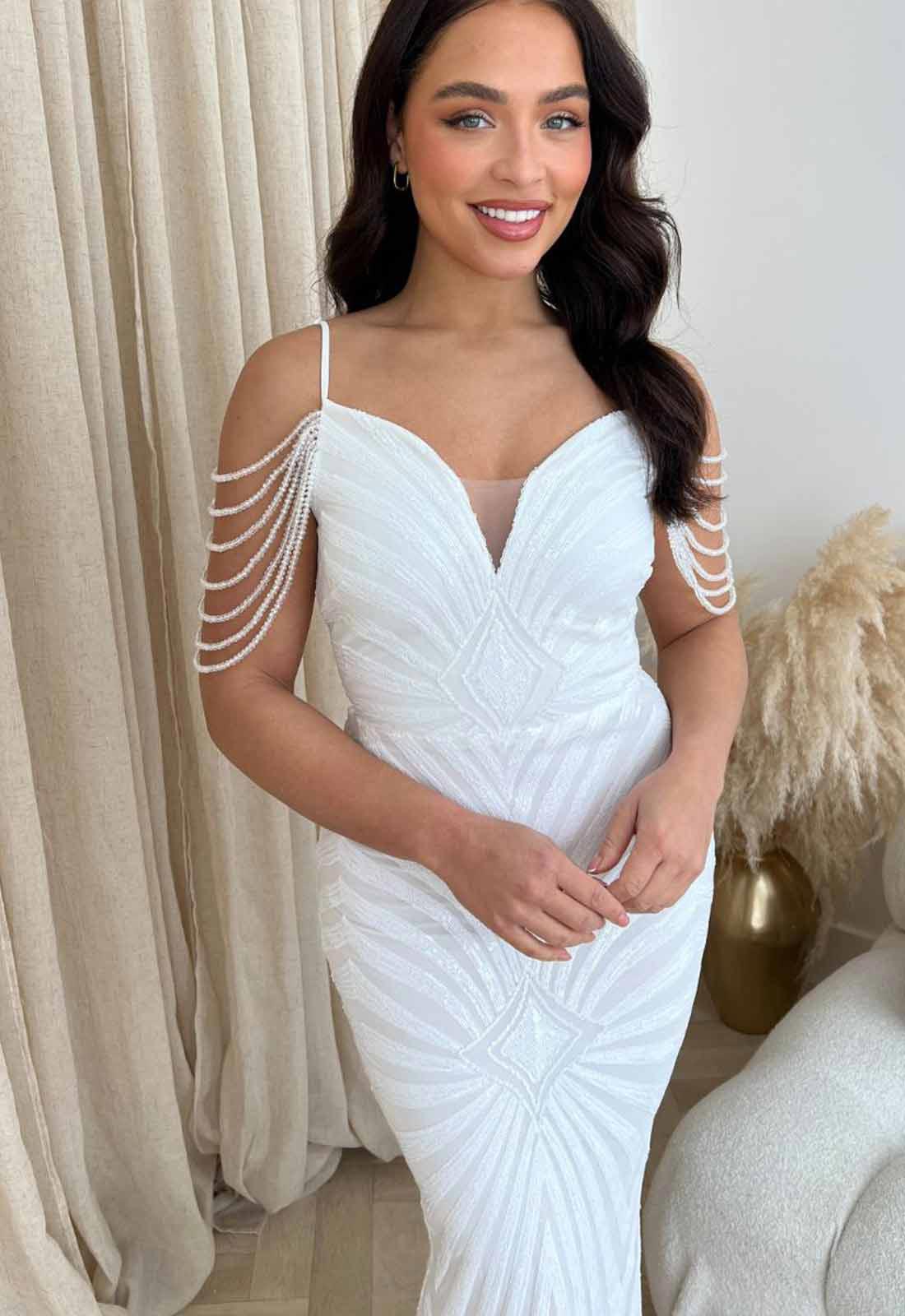Nazz Collection White Vanity Maxi Dress - Image 3
