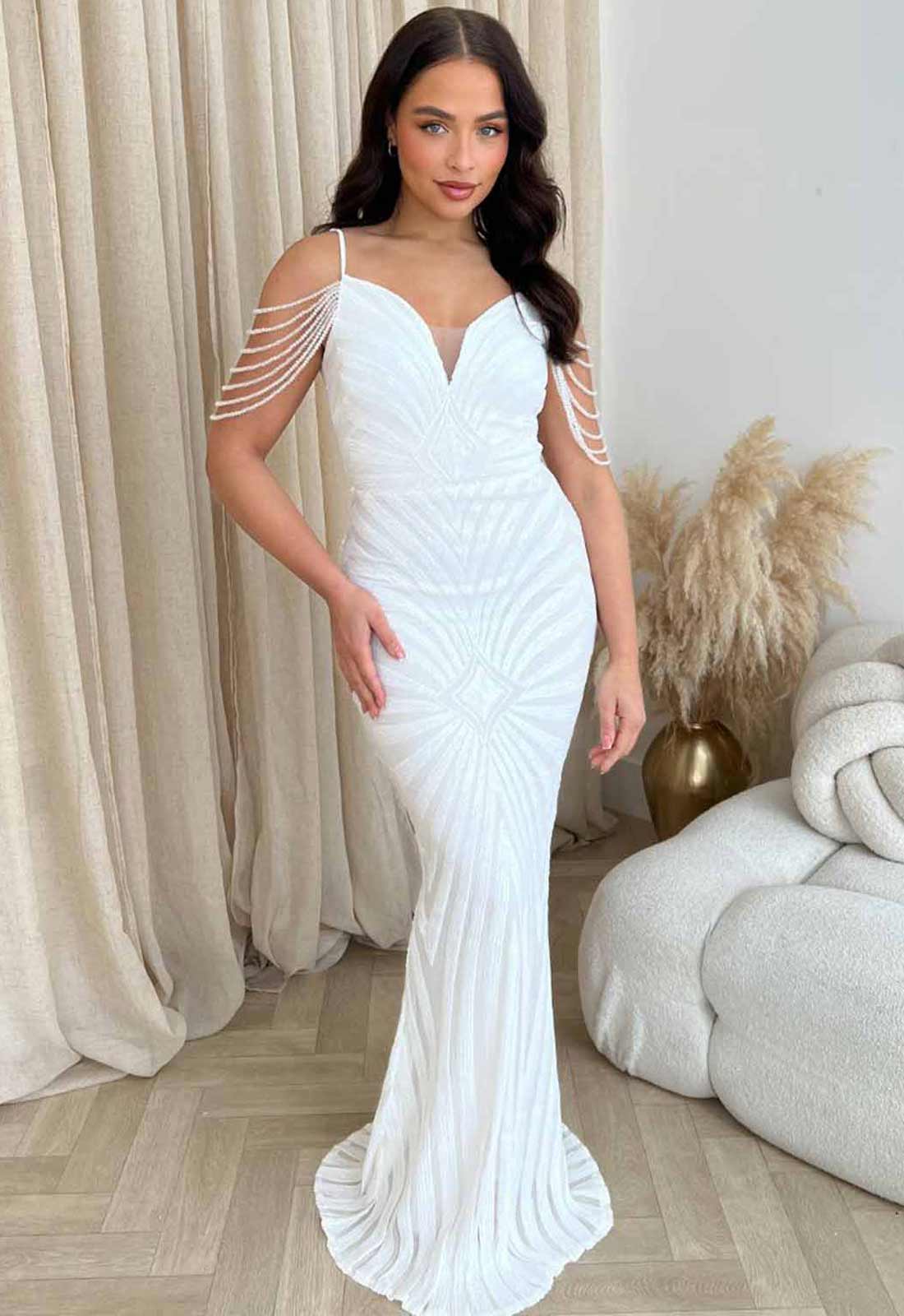 Nazz Collection White Vanity Maxi Dress - Image 6