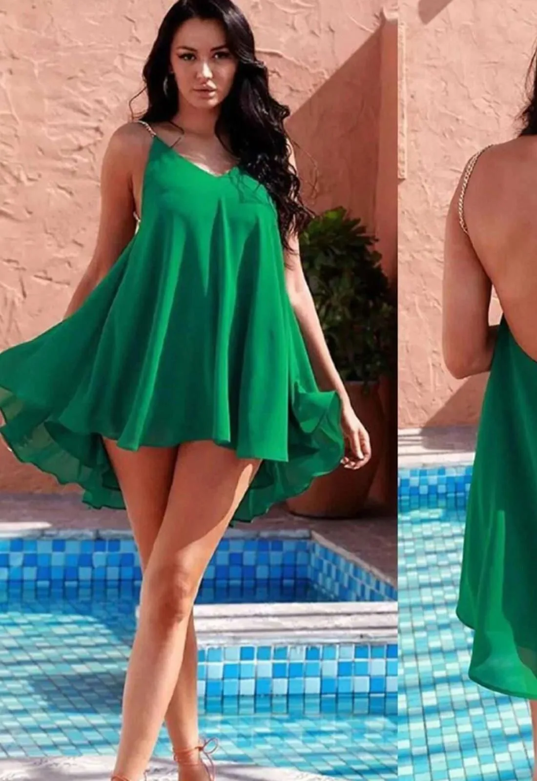 Nazz Green Maddie Mini Dress - Image 2